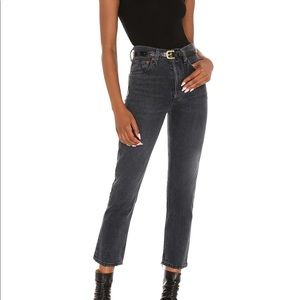 AGOLDE RILEY High Rise Straight Crop in Edit